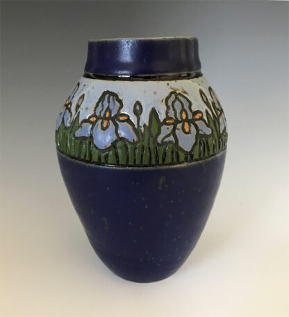 Blue Iris Vase