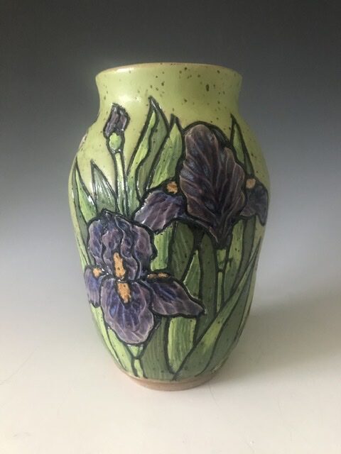 Purple Iris Vase - JCR Designs